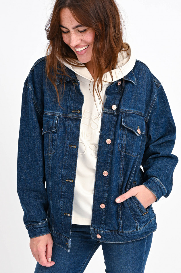 Seven for all Mankind Oversized Jeansjacke in Dunkelblau