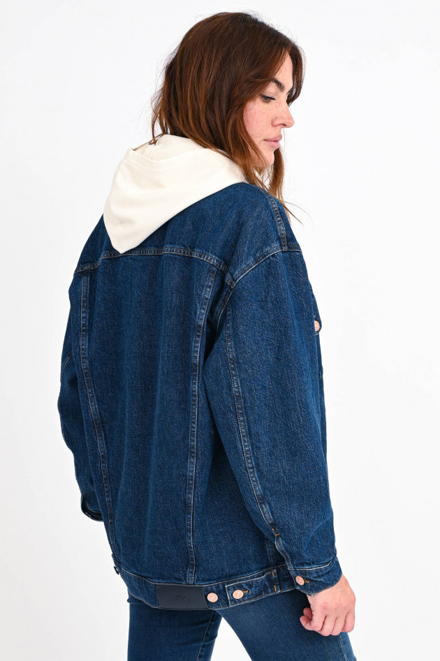 Seven for all Mankind Oversized Jeansjacke in Dunkelblau