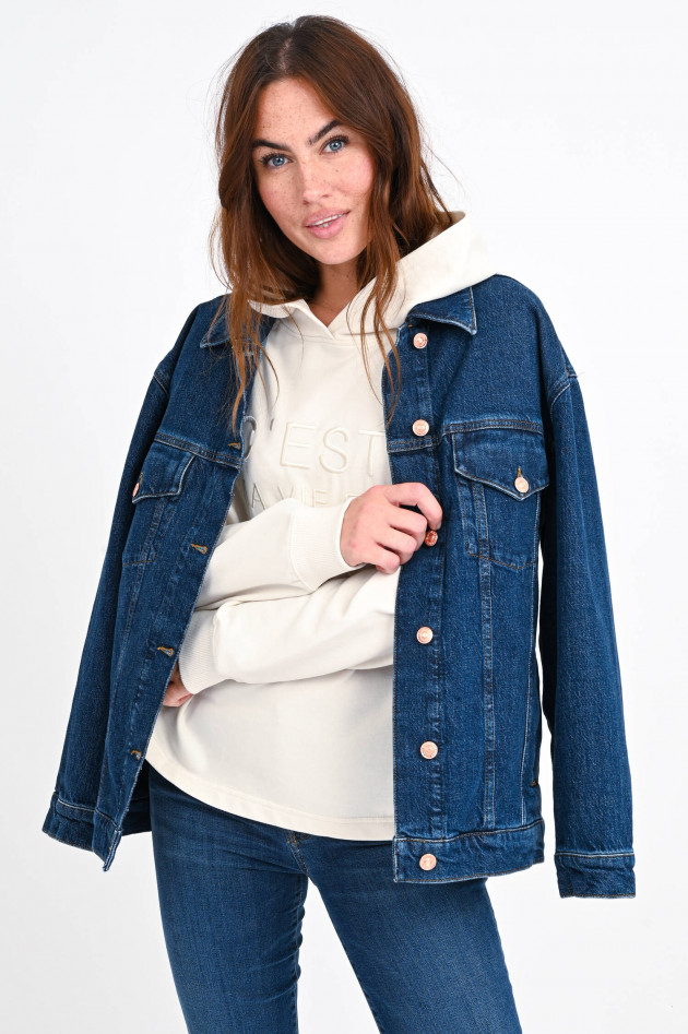 Seven for all Mankind Oversized Jeansjacke in Dunkelblau