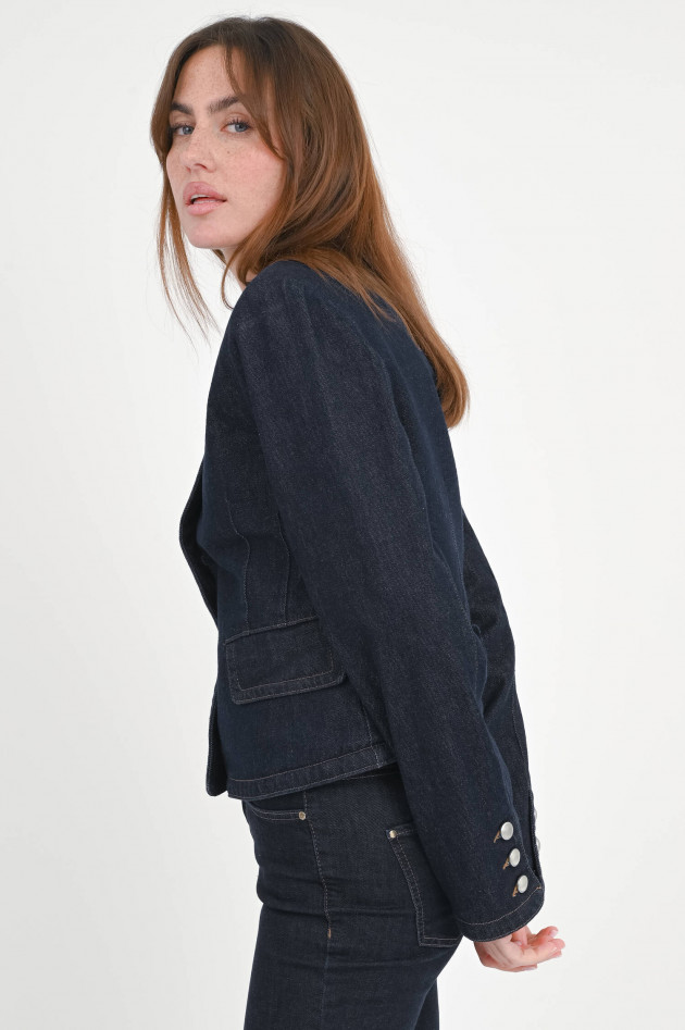 Seven for all Mankind Jeansjacke mit Schulterpolster in Dark Blue