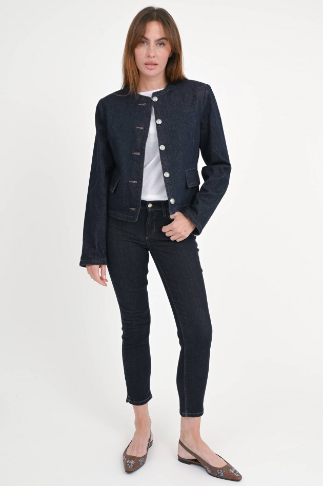 Seven for all Mankind Jeansjacke mit Schulterpolster in Dark Blue