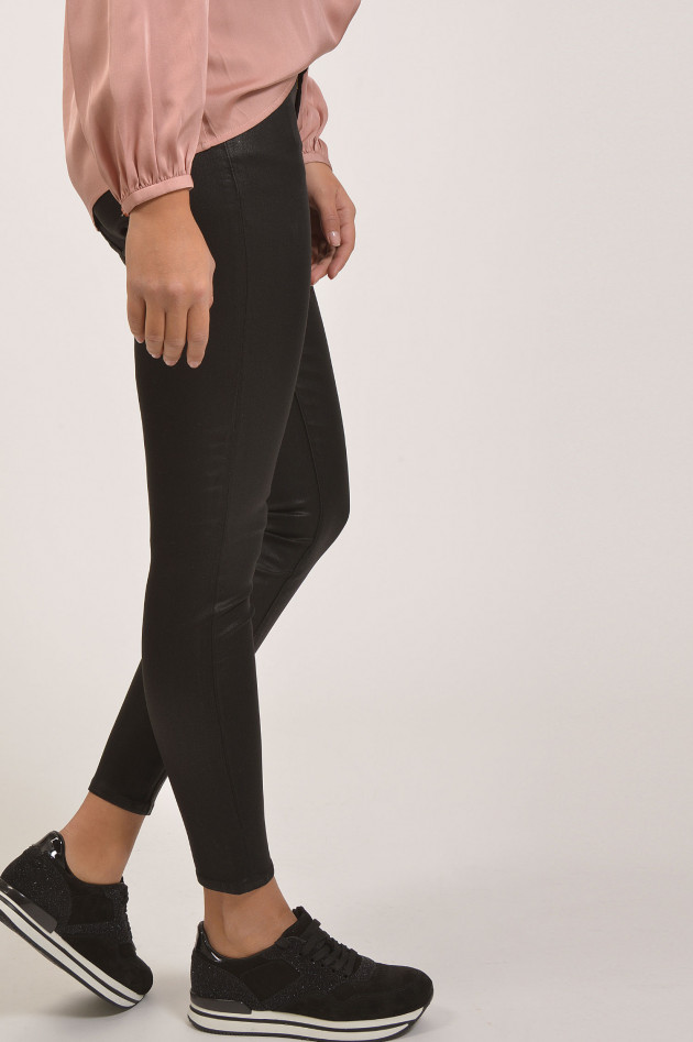 Seven for all Mankind Hose THE ANKLE SKINNY mit Beschichtung in Schwarz