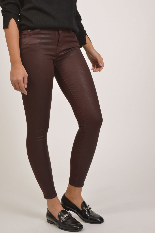 Seven for all Mankind Hose THR ANKLE SKINNY mit Beschichtung in Bordeaux