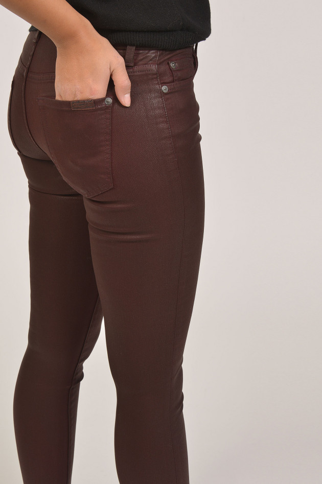 Seven for all Mankind Hose THR ANKLE SKINNY mit Beschichtung in Bordeaux