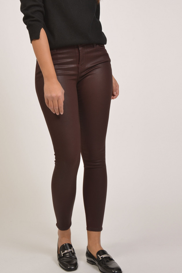 Seven for all Mankind Hose THR ANKLE SKINNY mit Beschichtung in Bordeaux