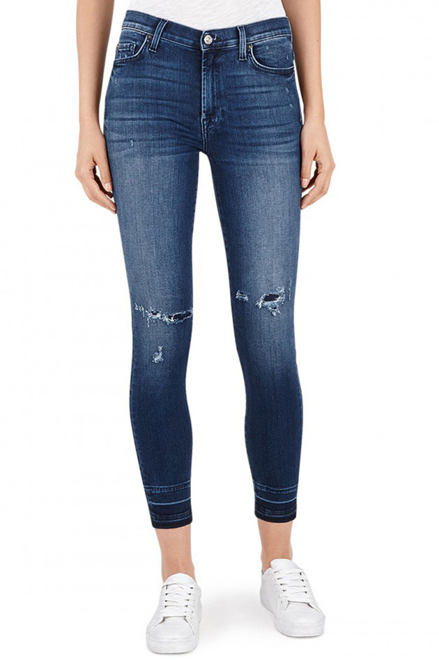 Seven for all Mankind Jeans HIGH WAIST SKINNY CROP in Blau