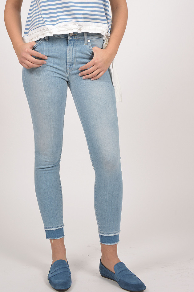 Seven for all Mankind Jeans SKINNY CROPPED in Blau