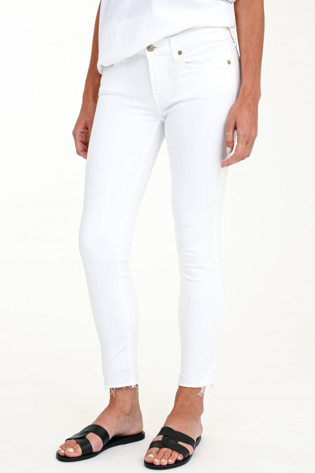 Seven for all Mankind Distressed Jeans PYPER CROP in Weiß