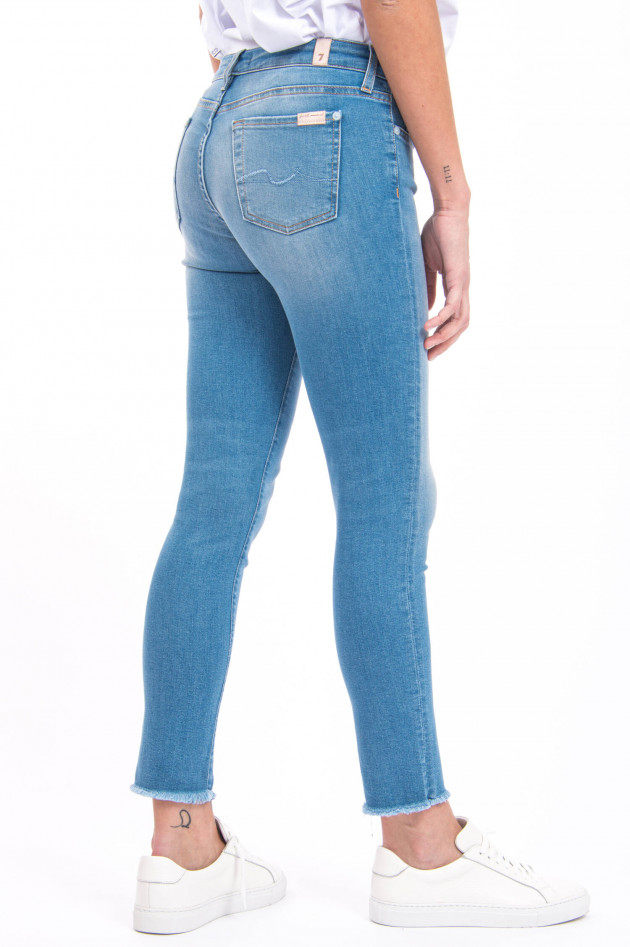 Seven for all Mankind Cropped Jeans PYPER CROP in Mittelblau