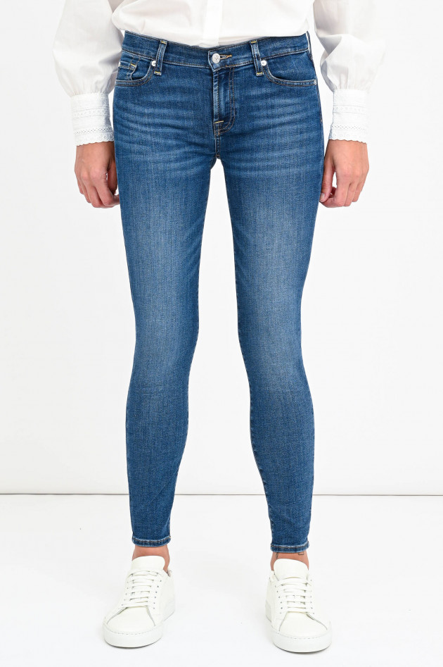 Seven for all Mankind Jeans THE SKINNY CROP in Mittelblau