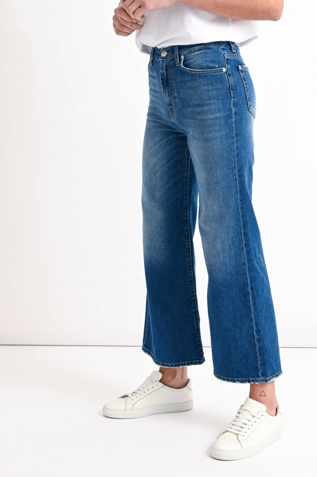 Seven for all Mankind Jeans THE CROPPED JO RAINDROP in Mittelblau