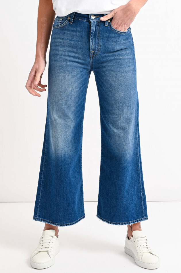 Seven for all Mankind Jeans THE CROPPED JO RAINDROP in Mittelblau