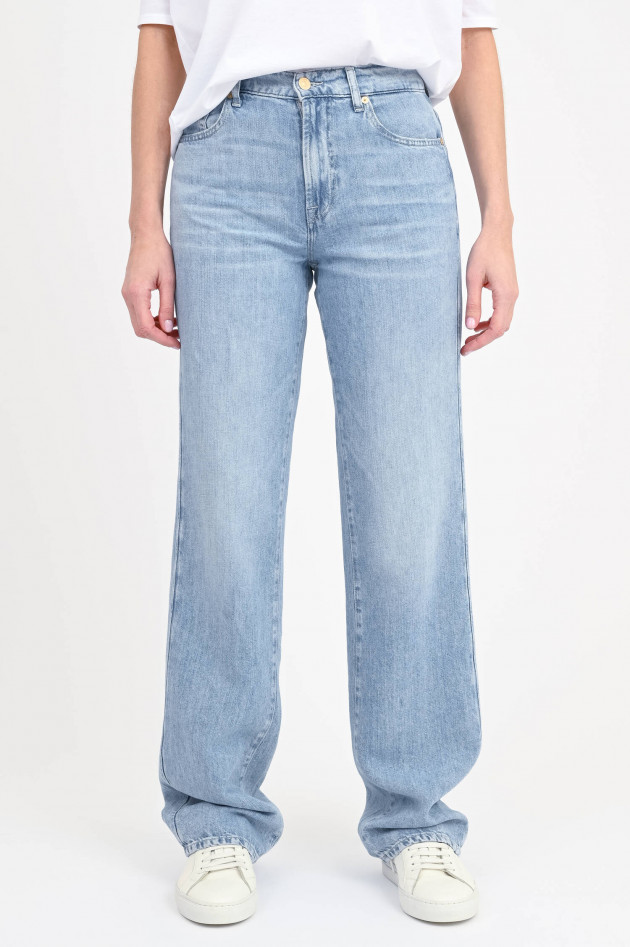 Seven for all Mankind Wide Leg Denim TESS KANSAS in Hellblau