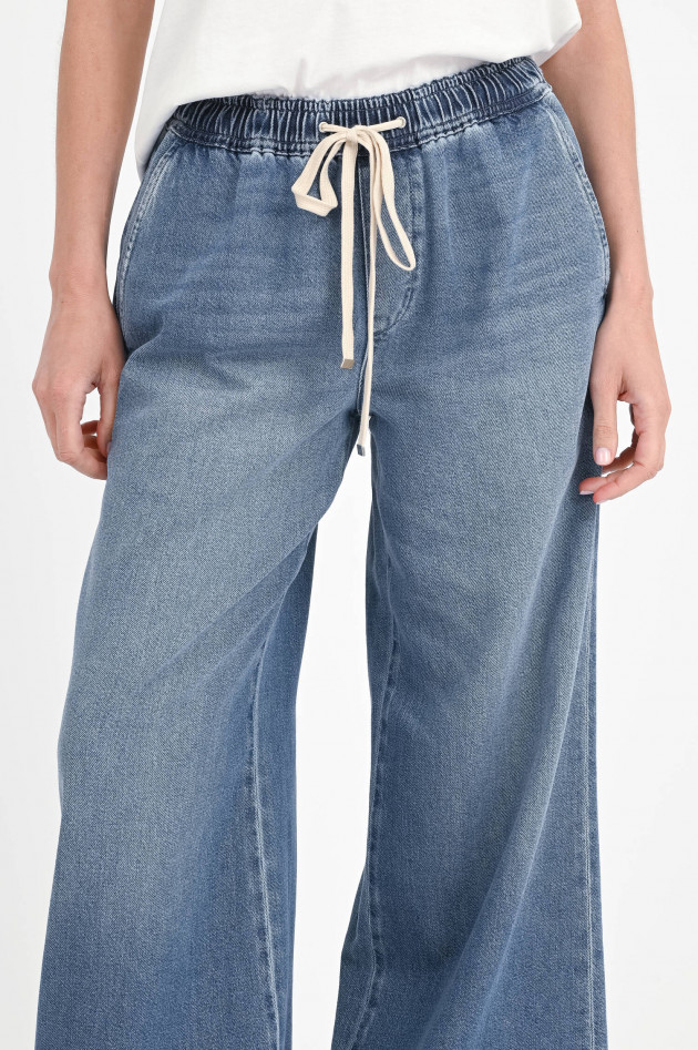 Seven for all Mankind Wide-Leg Denim mit Kordelzug in Vintage Blue