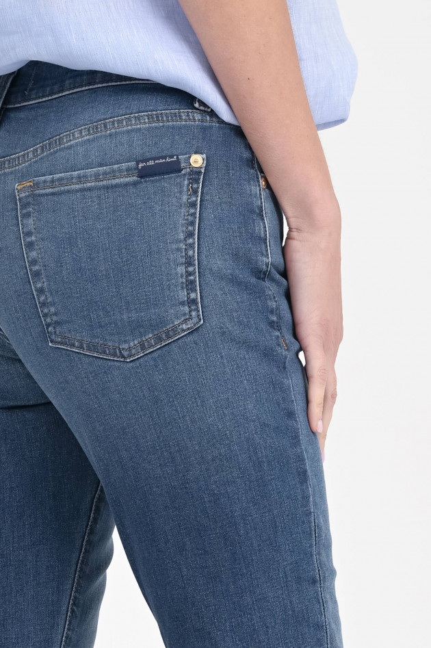 Seven for all Mankind Relaxed Jeans mit Umschlag in Dunkelblau