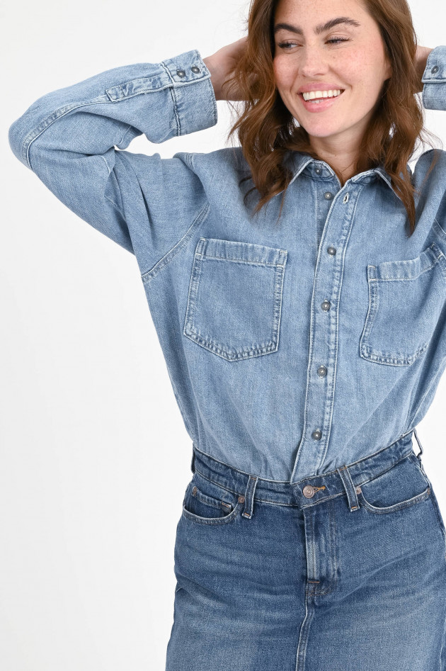 Seven for all Mankind Jeanskleid IPANMEA in Hellblau/Dunkelblau
