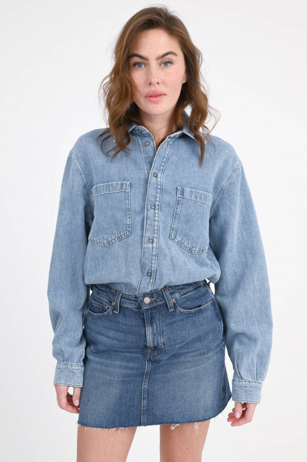 Seven for all Mankind Jeanskleid IPANMEA in Hellblau/Dunkelblau