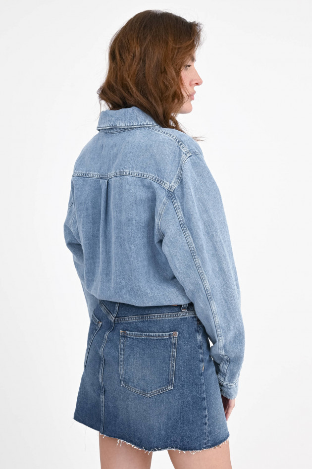 Seven for all Mankind Jeanskleid IPANMEA in Hellblau/Dunkelblau