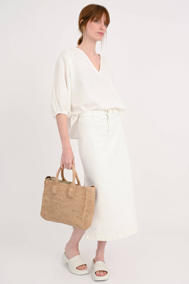 Seven for all Mankind Midi Jeans Rock SUNNY in Weiß
