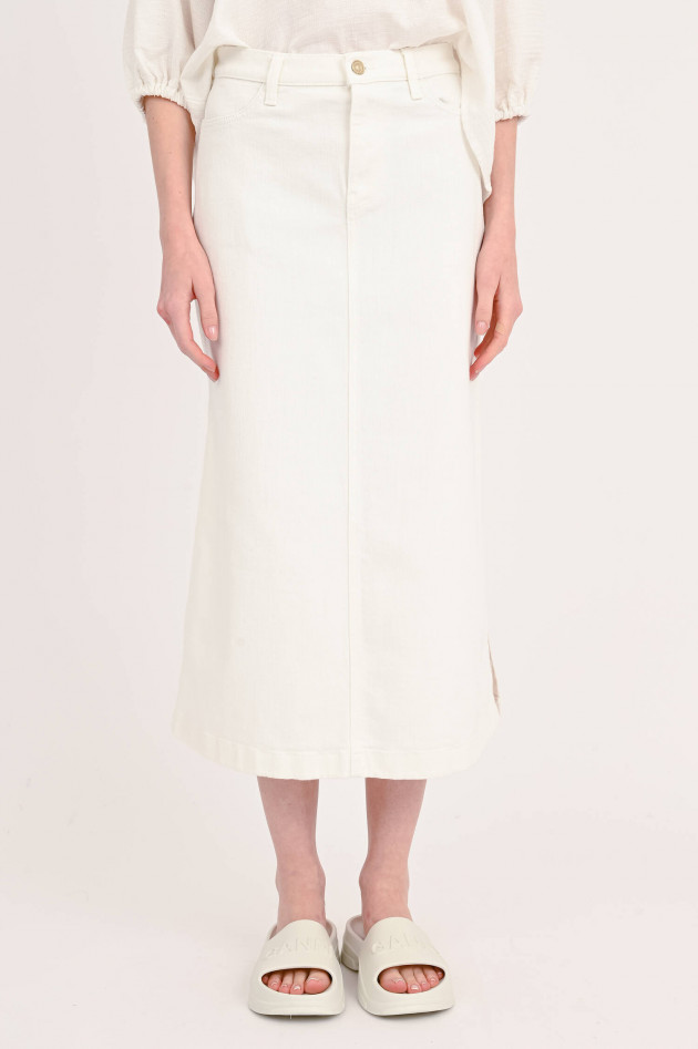 Seven for all Mankind Midi Jeans Rock SUNNY in Weiß