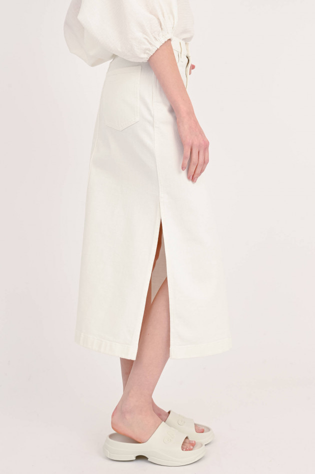 Seven for all Mankind Midi Jeans Rock SUNNY in Weiß