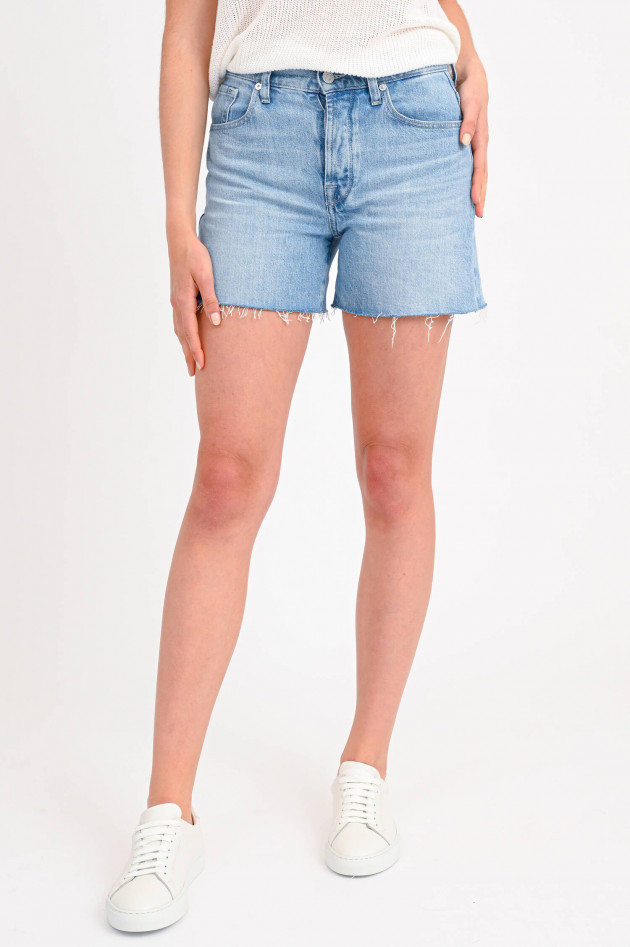 Seven for all Mankind High Waist Jeans-Short BILLIE in Hellblau