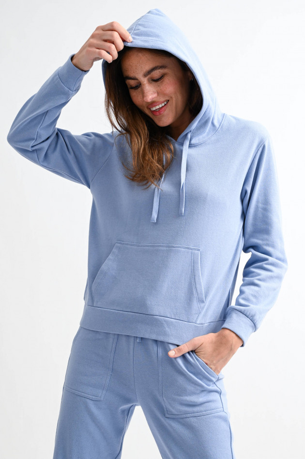 Seven for all Mankind Hoodie aus recycelten Materialien in Rauchblau