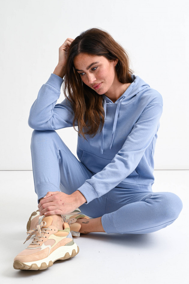 Seven for all Mankind Hoodie aus recycelten Materialien in Rauchblau