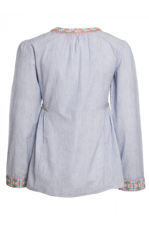 Christophe Sauvat LDA Shirt BHUTAN in Blau/Weiß