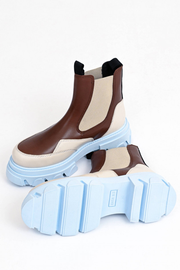 Shoe Biz Copenhagen Stiefelette ULRICA in Mahagoni/Sand/Aqua