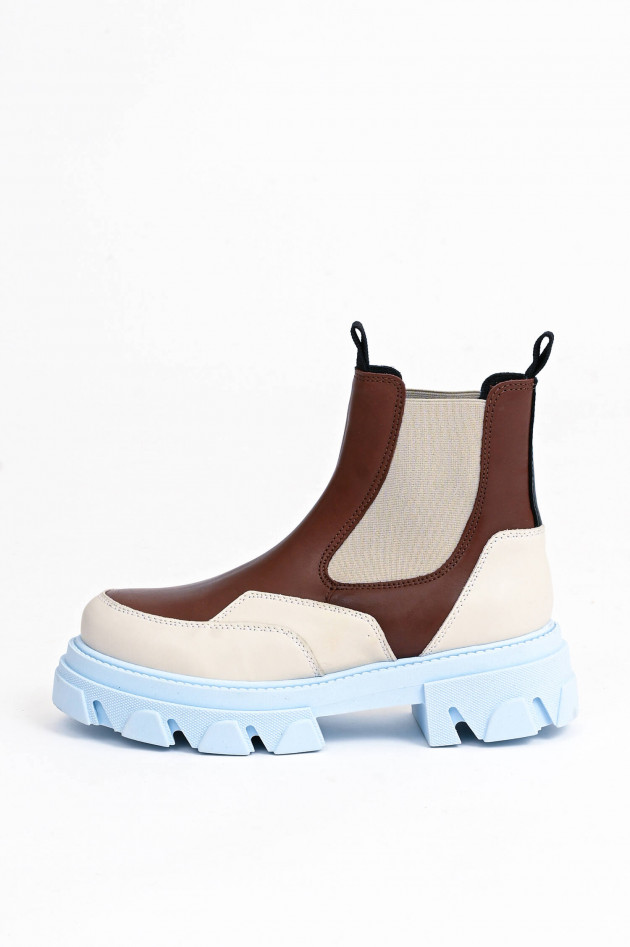 Shoe Biz Copenhagen Stiefelette ULRICA in Mahagoni/Sand/Aqua