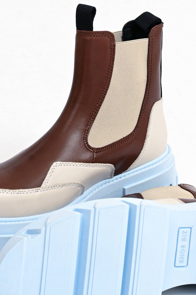 Shoe Biz Copenhagen Stiefelette ULRICA in Mahagoni/Sand/Aqua