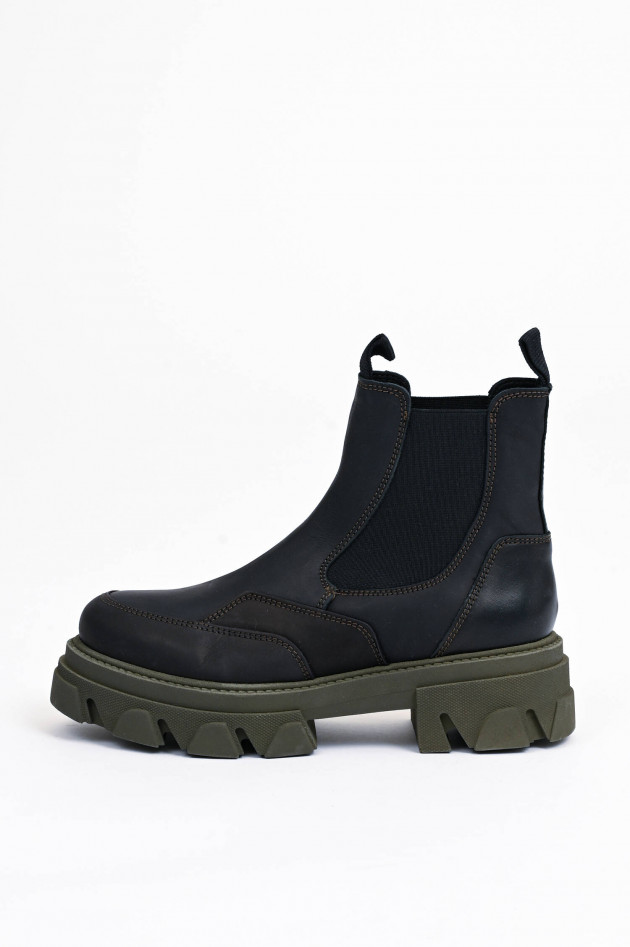 Shoe Biz Copenhagen Chelseaboots ULRICA in Schwarzbraun/Khaki
