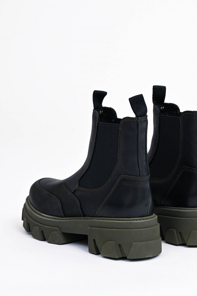 Shoe Biz Copenhagen Chelseaboots ULRICA in Schwarzbraun/Khaki