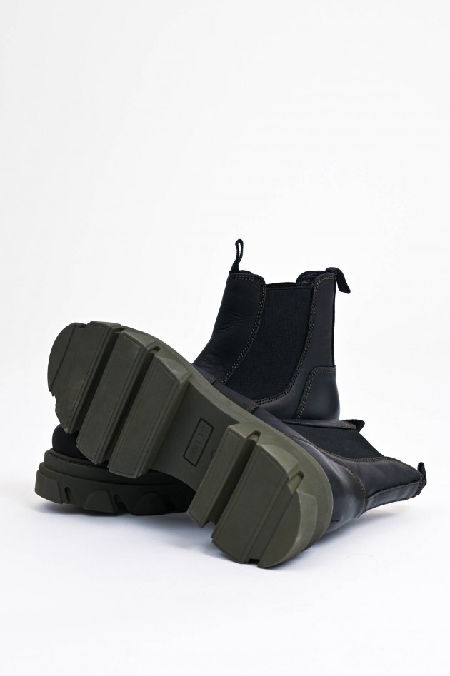 Shoe Biz Copenhagen Chelseaboots ULRICA in Schwarzbraun/Khaki