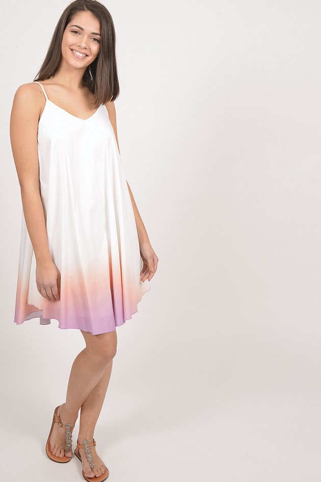 Silk Sisters Kleid mit Farbverlauf in Weiß/Pink