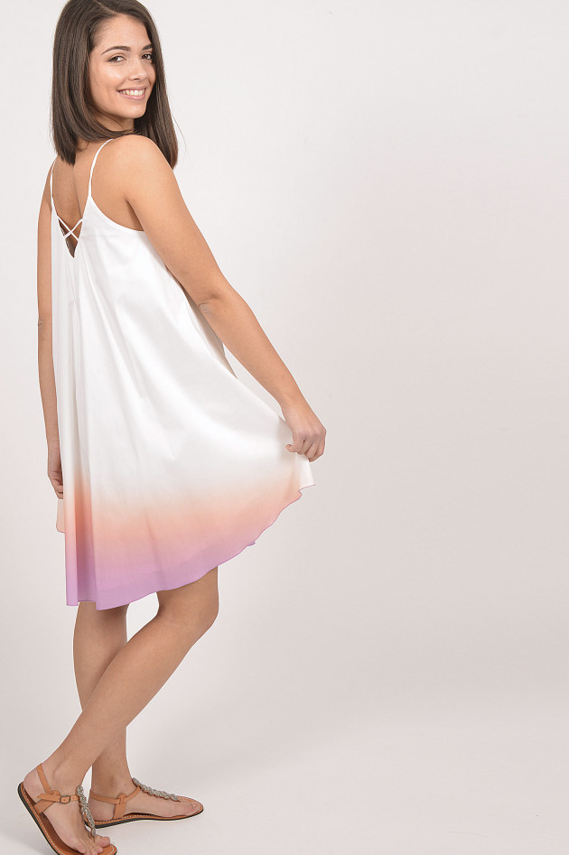 Silk Sisters Kleid mit Farbverlauf in Weiß/Pink