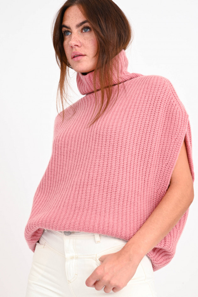 Sincerely Oversized Pullunder aus Cashmere in Altrosa
