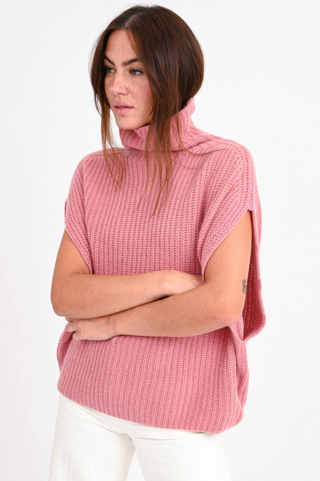 Sincerely Oversized Pullunder aus Cashmere in Altrosa