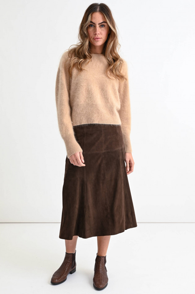 Sincerely Cropped Kaschmir-Pullover NORA in Camel