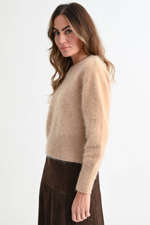 Sincerely Cropped Kaschmir-Pullover NORA in Camel