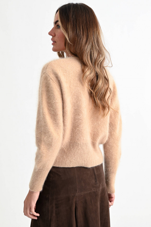 Sincerely Cropped Kaschmir-Pullover NORA in Camel