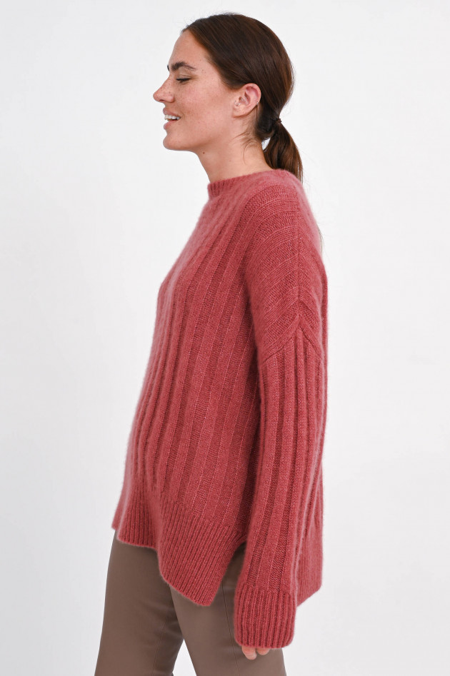 Sincerely Rippstrickpullover aus Cashmere-Mix in Bordeaux