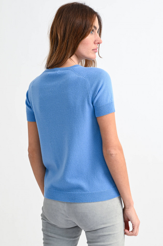 Sincerely Cashmere Kurzarm-Shirt JARA in Taubenblau