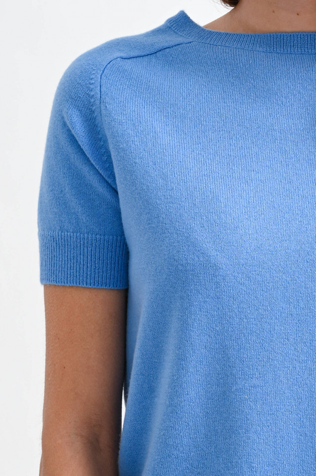 Sincerely Cashmere Kurzarm-Shirt JARA in Taubenblau