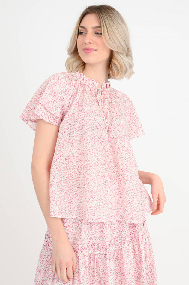 Skall Studio Blusenshirt GRACE TEE in Pink/Weiß