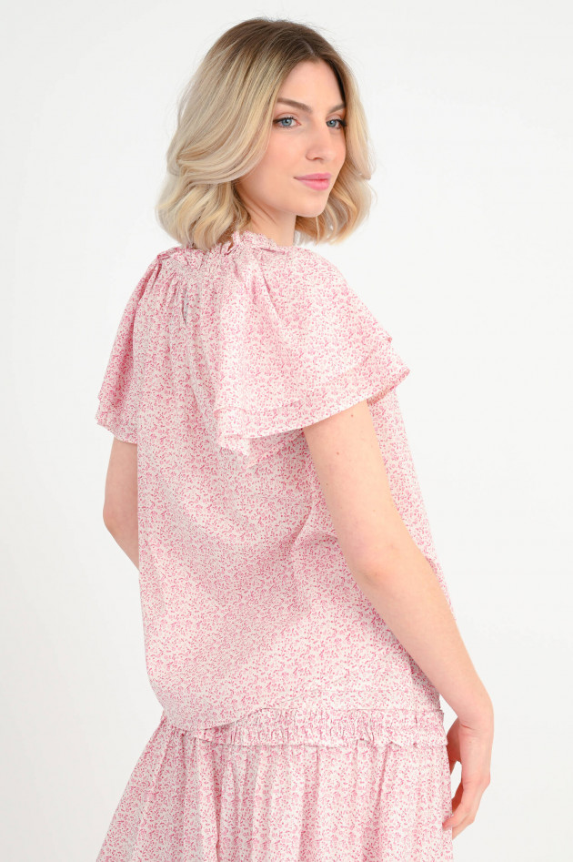 Skall Studio Blusenshirt GRACE TEE in Pink/Weiß