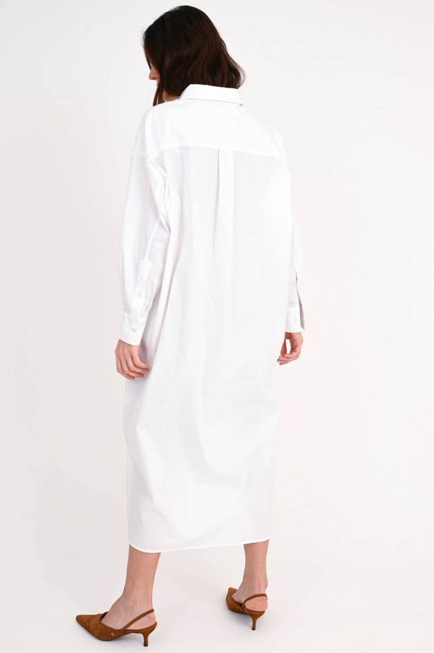 Skall Studio Midi Shirtdress aus Organischer Baumwolle in Weiß