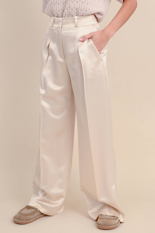 Sly Hose mit weitem Bein in Pearly Nude