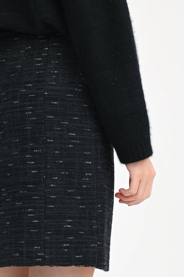 Sly Taillierter Minirock aus Wolle in Schwarz/Gold